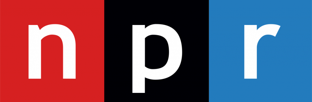 The NPR logo, the letters N, P, and R in blocks of color: red, black and blue respectively.